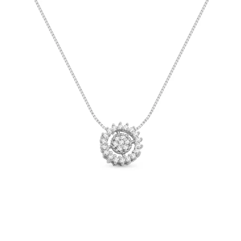 Pingente Spot em Ouro Branco 18k com Diamantes, 8.2mm — imagem 1