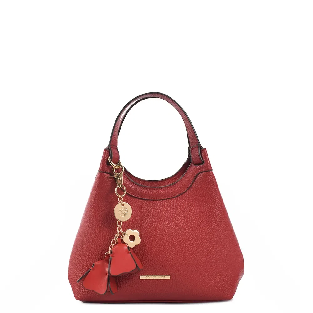 Bolsa Pequena Chaveiro Flor Vermelha
