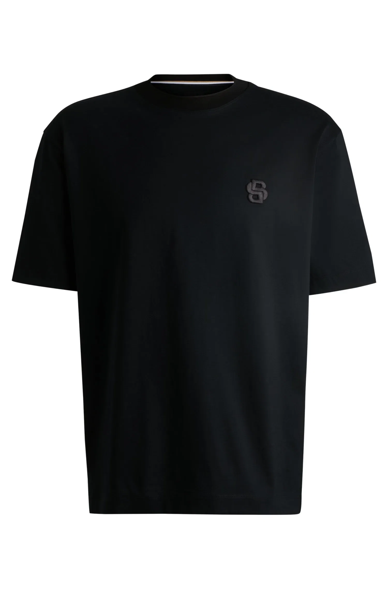Camiseta De Algodão Mercerizado Com Monograma Double B — imagem 1