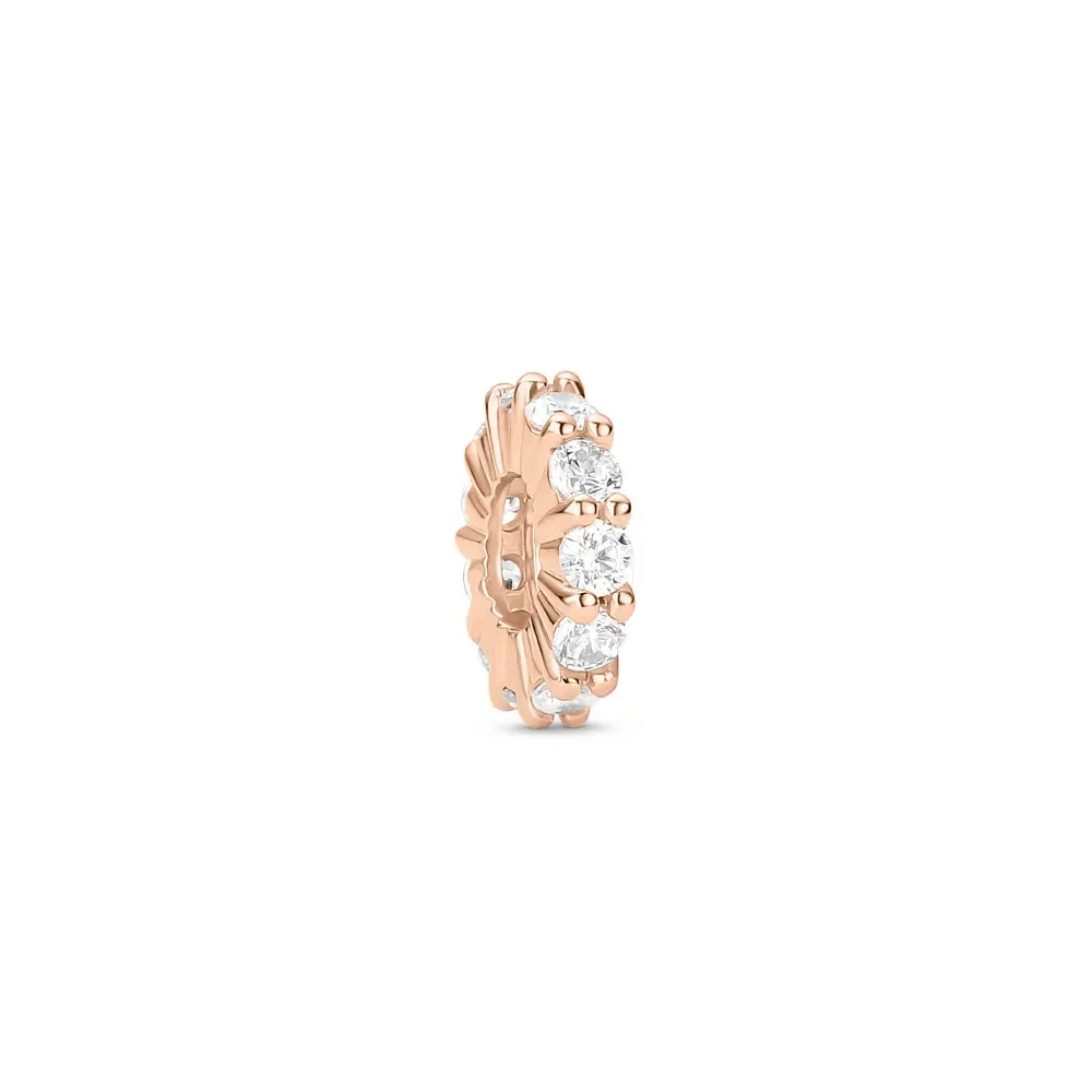 Separador Life Intense em Liga Rosé com Banho de Ouro Rosé 18k e Pedras Incolores