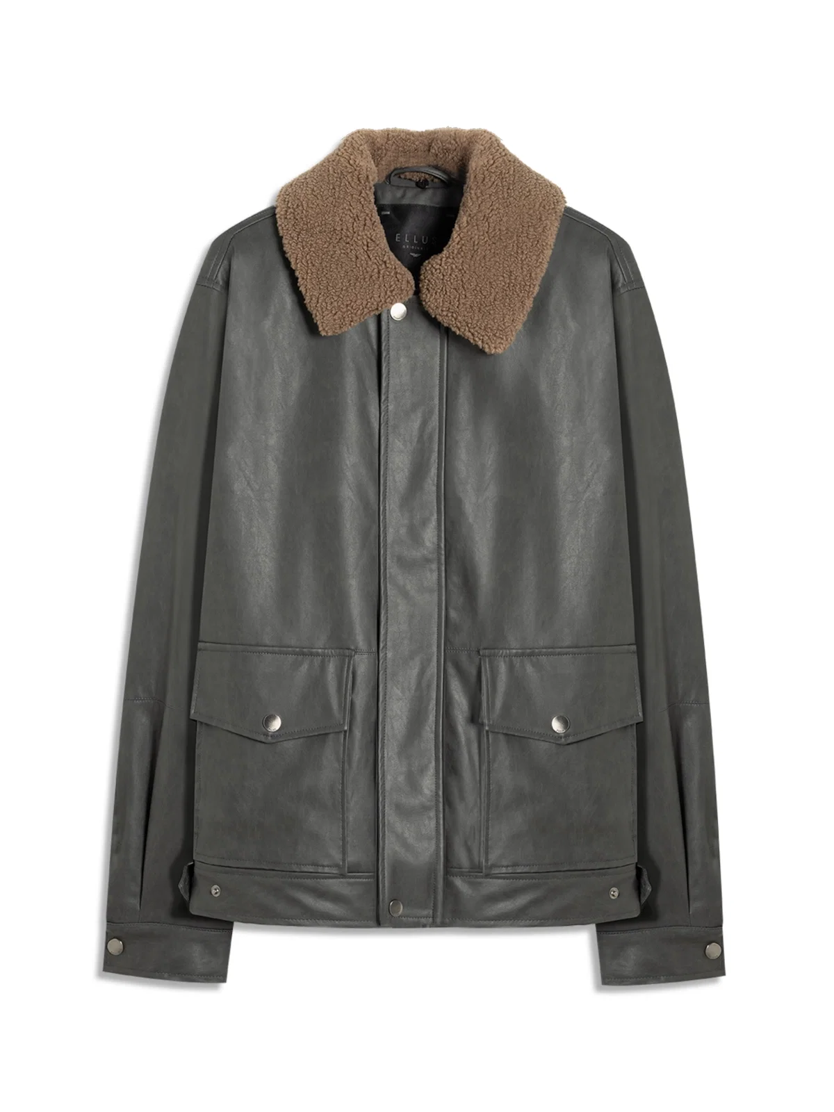 Jaqueta Vegan Leather Golf Classic Fur Grafite