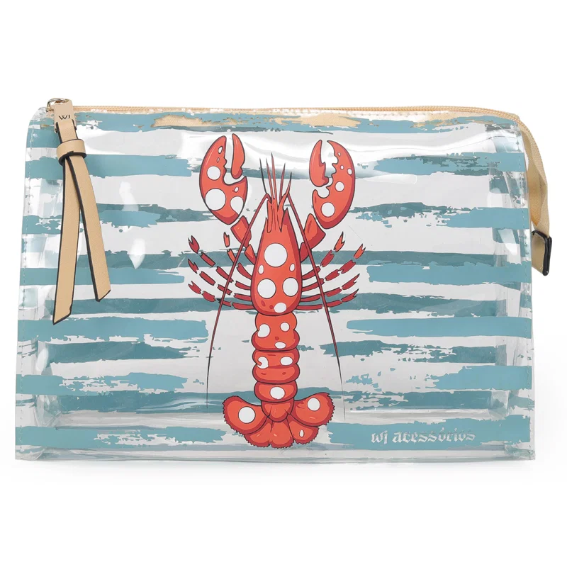 Necessaire Grande Vinil Estampa Lagosta
