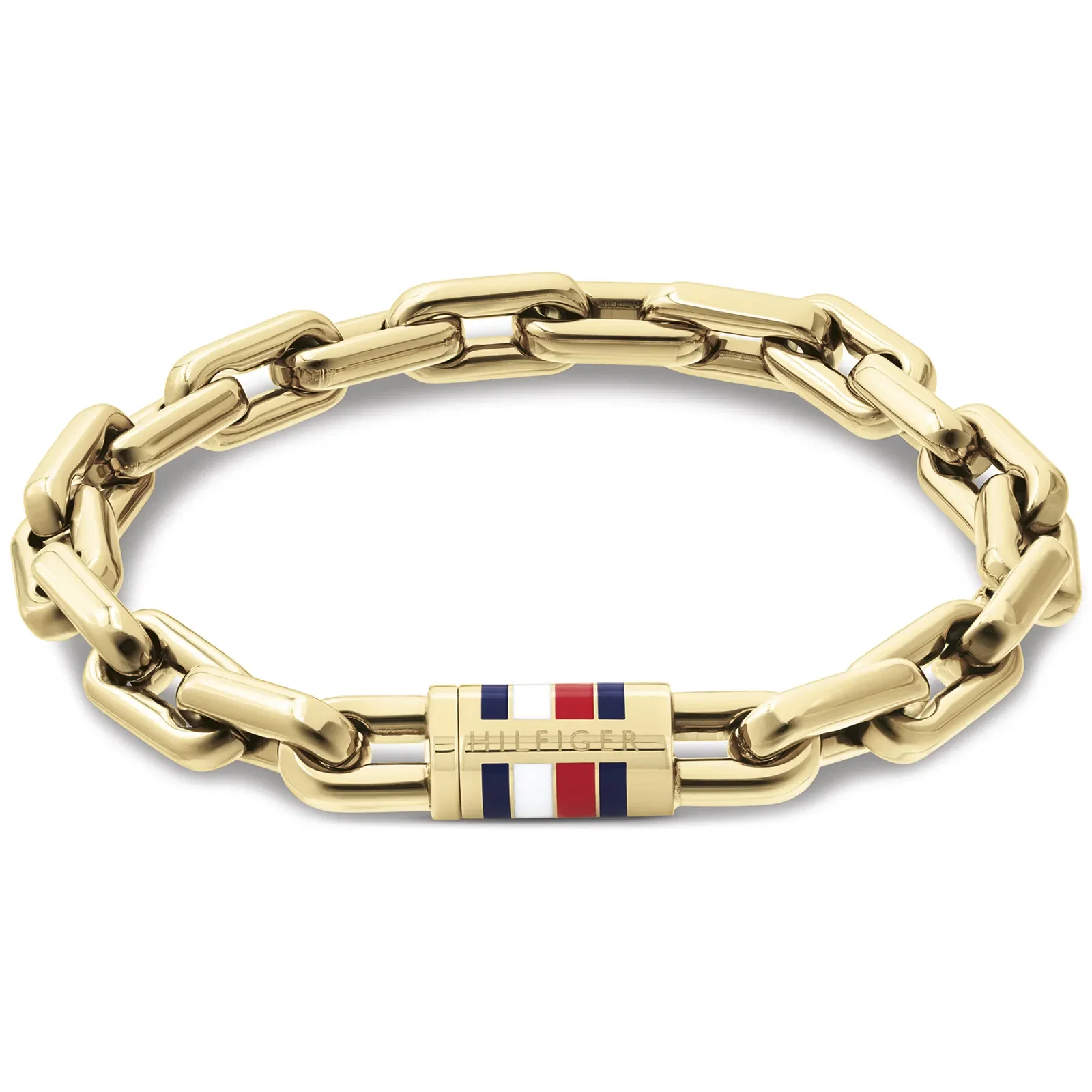 Pulseira Tommy Hilfiger Men’s Chains em Aço Dourado 8mm 2790752S