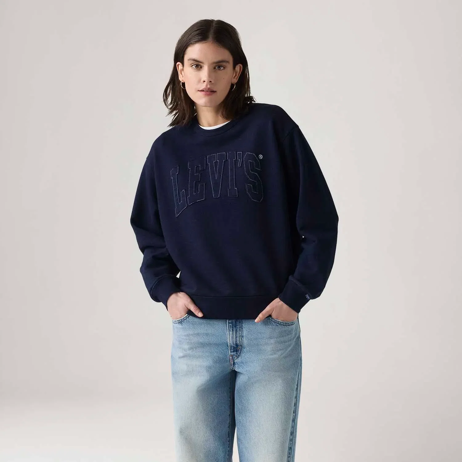 Moletom Levi's® Graphic Heritage Crew Azul Marinho