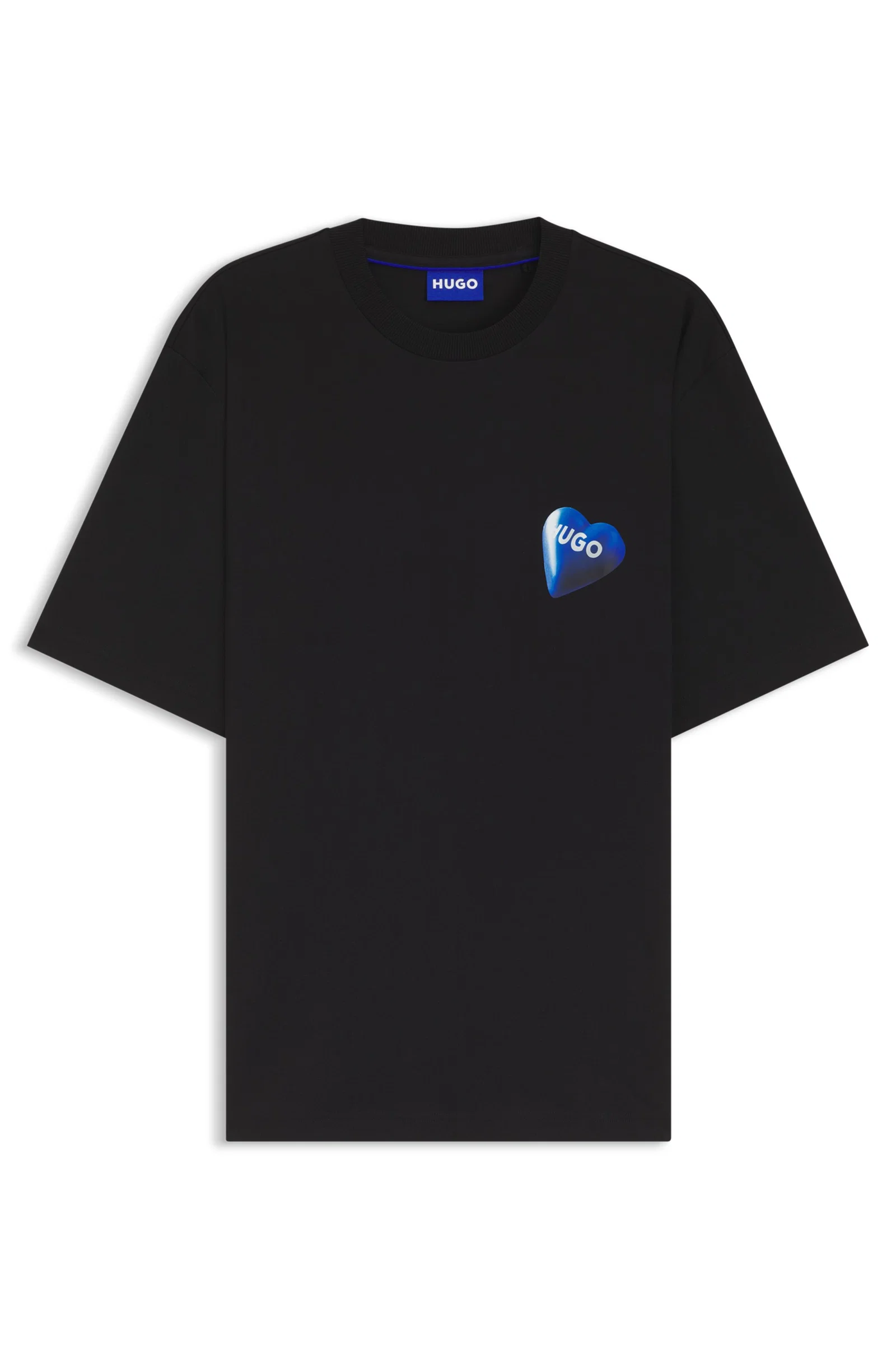 Camiseta Em Jersey De Algodão Com Logo De Coração