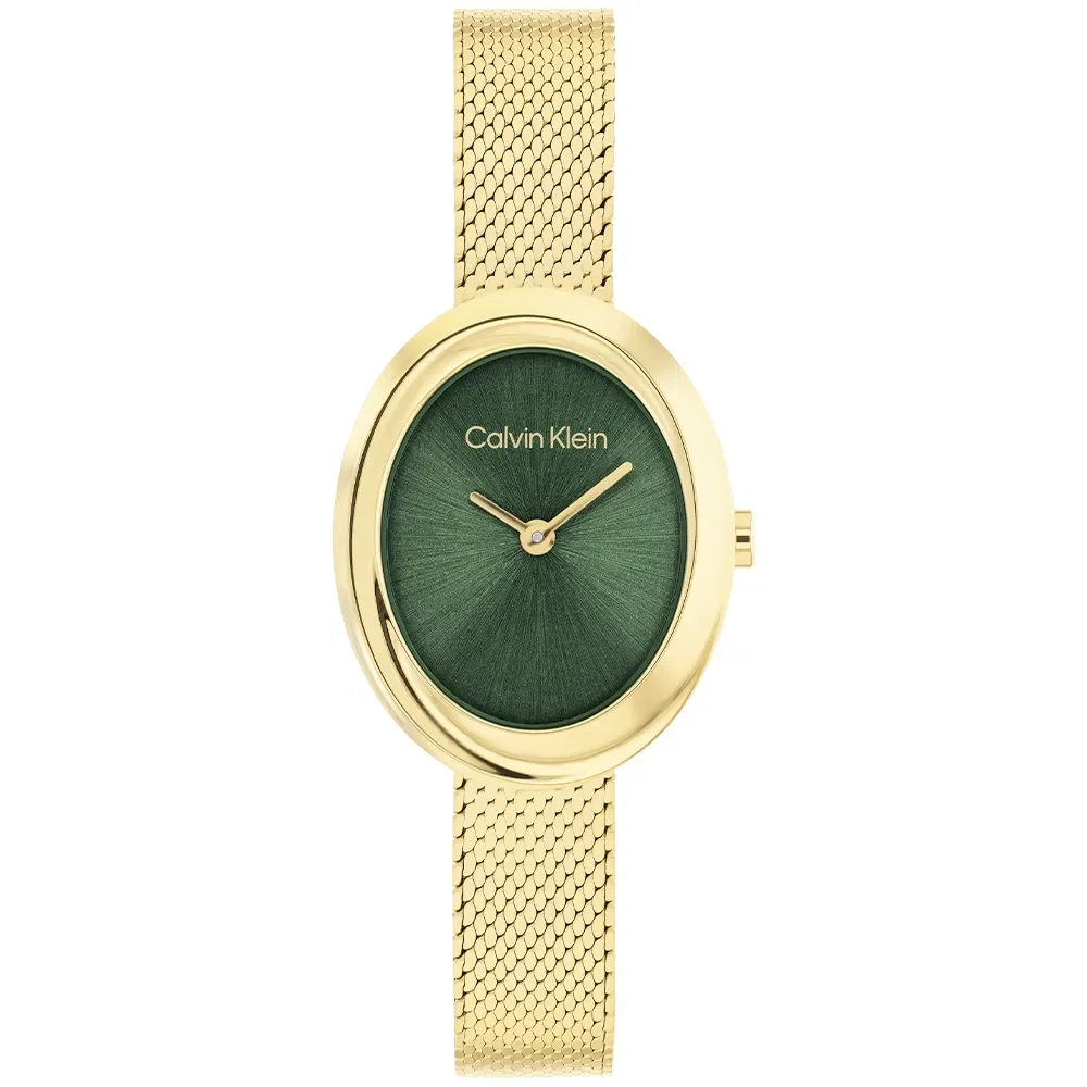 Relógio Calvin Klein Twisted Bezel Feminino em Aço Dourado 25100152 — imagem 1