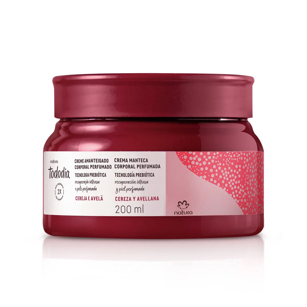 Creme Amanteigado Corporal Perfumado Tododia Cereja e Avelã 200 ml