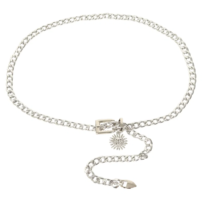 Cinto Feminino Metal Corrente Com Fivela 1cm