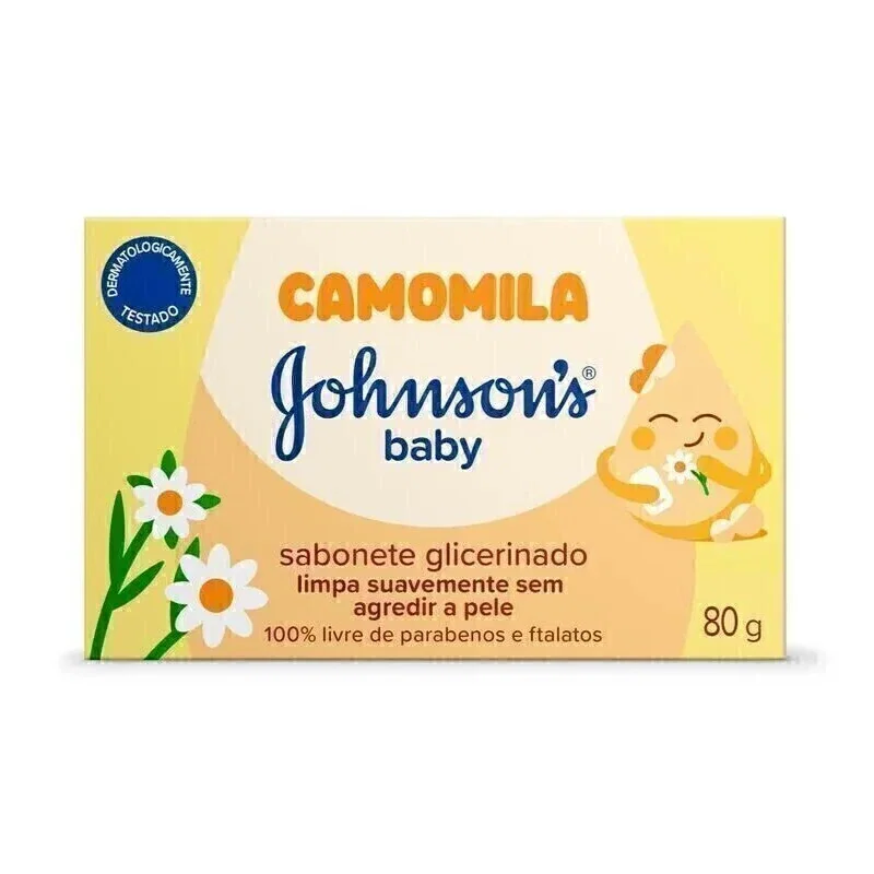 Sabonete em Barra Glicerinado Johnson's Baby Camomila 80g
