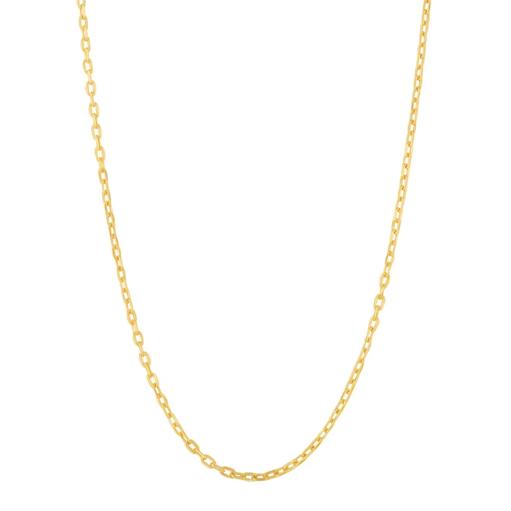 Corrente Cadeado Alongada em Ouro Amarelo 18k, 60cm — imagem 1