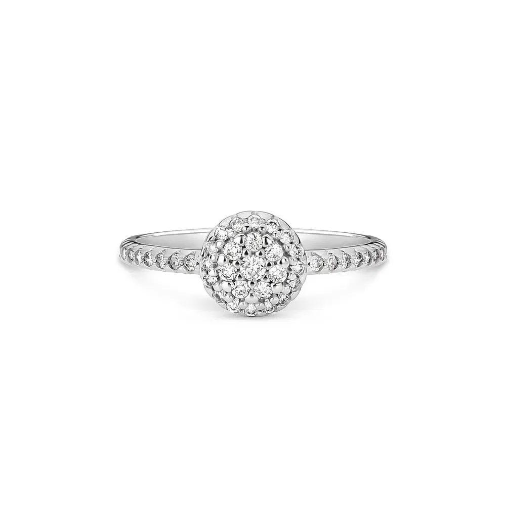 Anel Lumina em Ouro Branco 18k com 0,49ct de Diamante — imagem 1