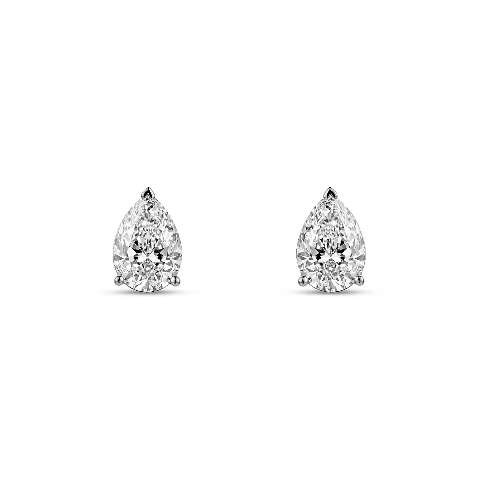 Brinco Solitário Cielo Gota em Ouro Branco 18K e Diamante de Laboratório