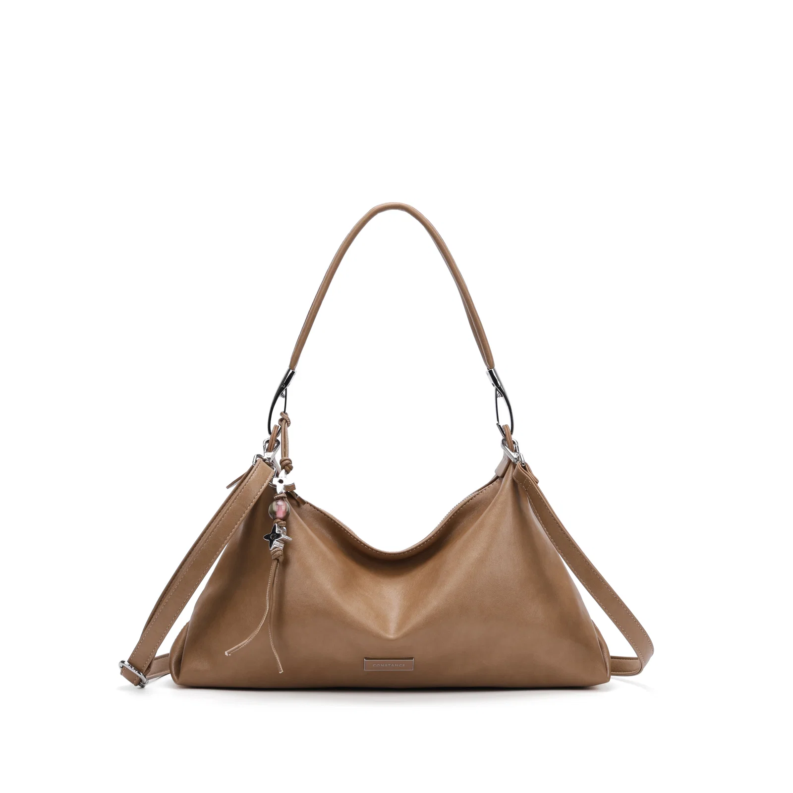 Bolsa Hobo Chaveiro Bege