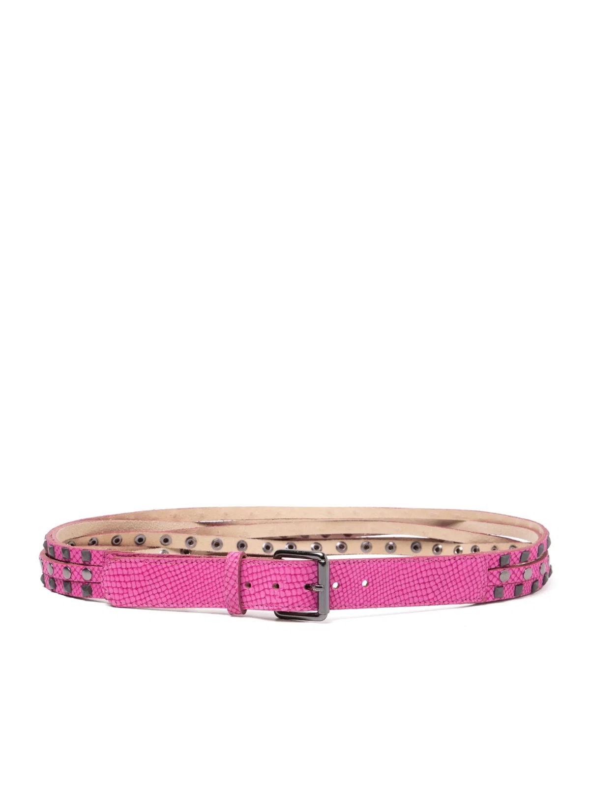 Cinto Tachas e Piramides Rose
