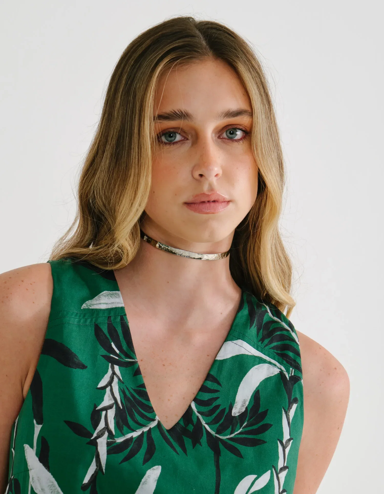 Colar Chocker Martelado Fino - Niquel — imagem 1