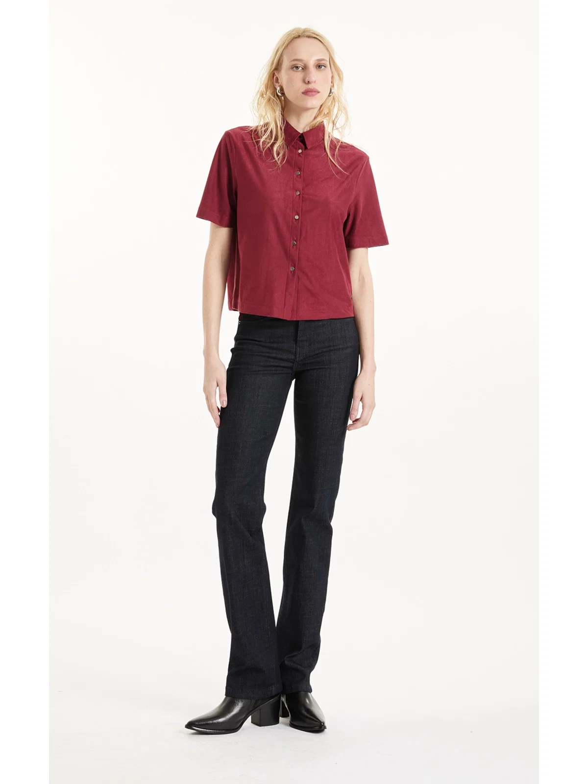 Camisa Suede Pettit Bordeaux