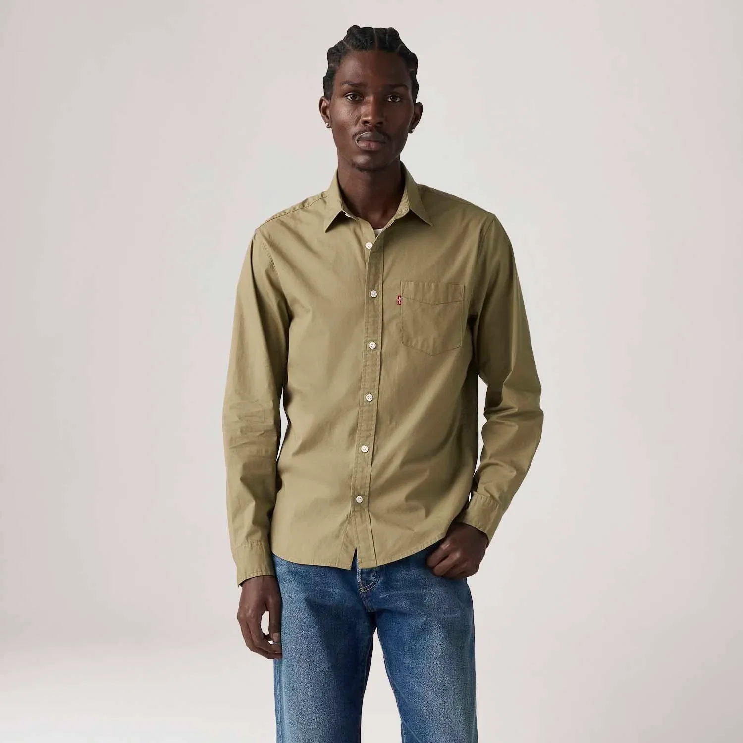 Camisa Levi's® Classic Standard Caqui Manga Longa — imagem 1