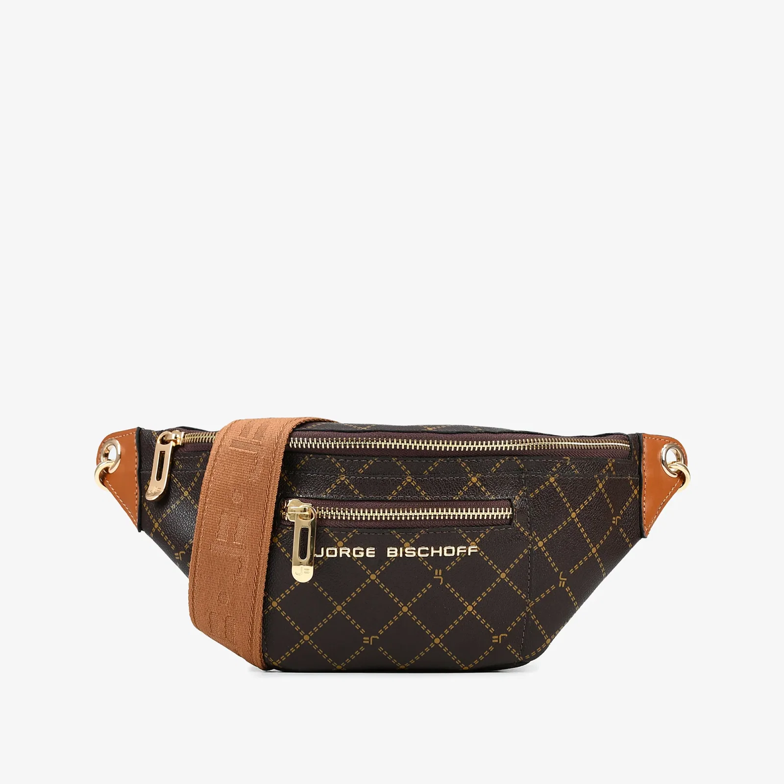 Belt Bag Monograma Jb Marrom Gorgorão