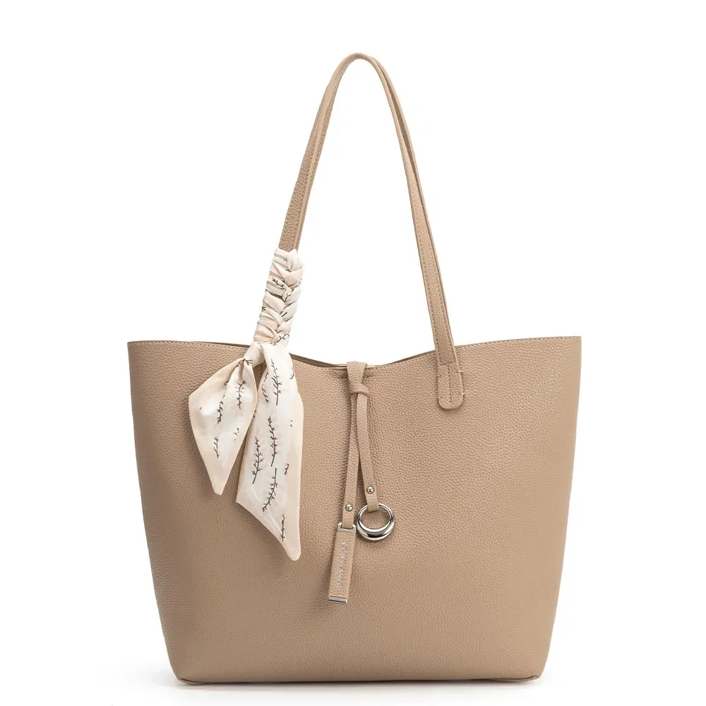 Bolsa Shopping Lenço Bege