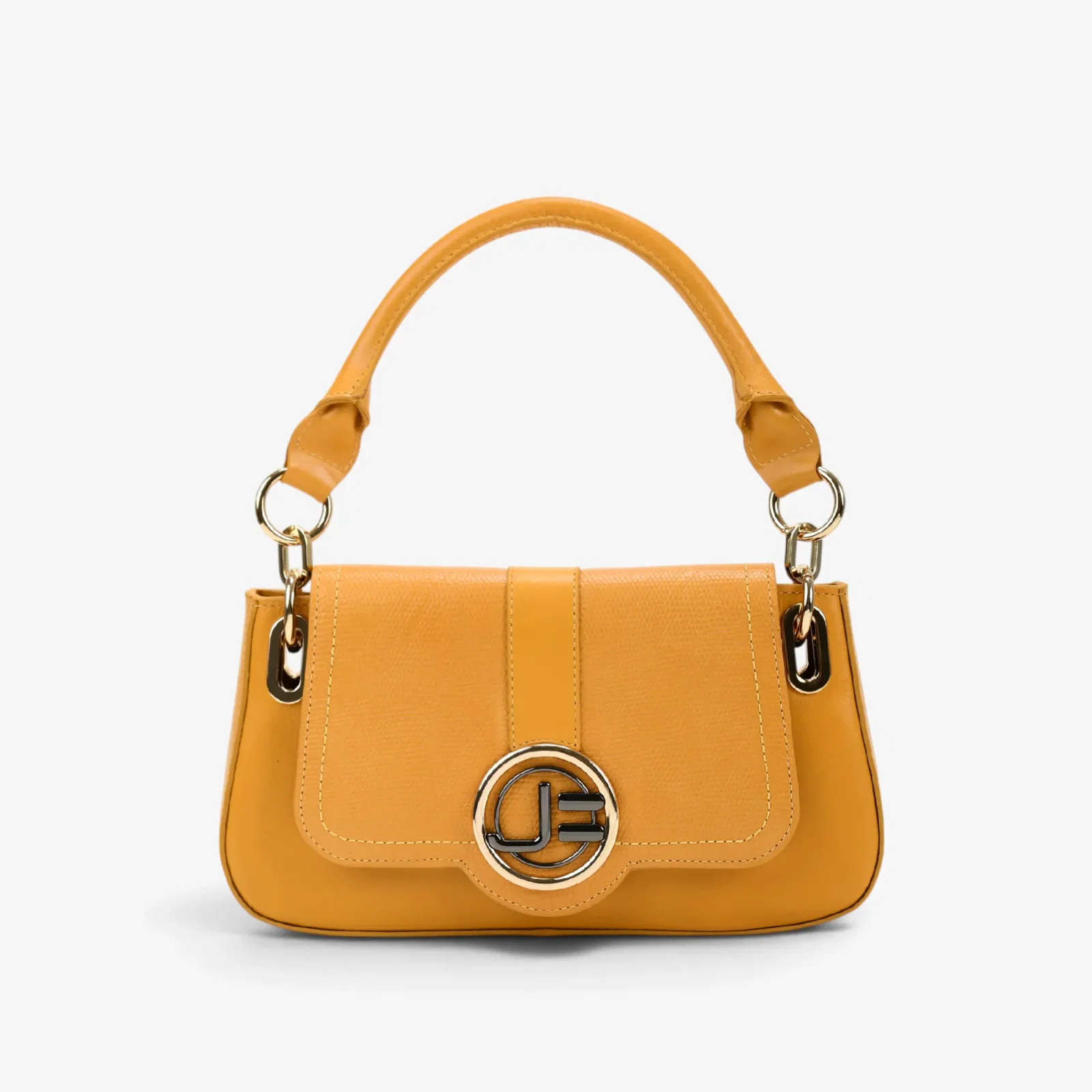Bolsa Baguete Amarelo Honey Couro