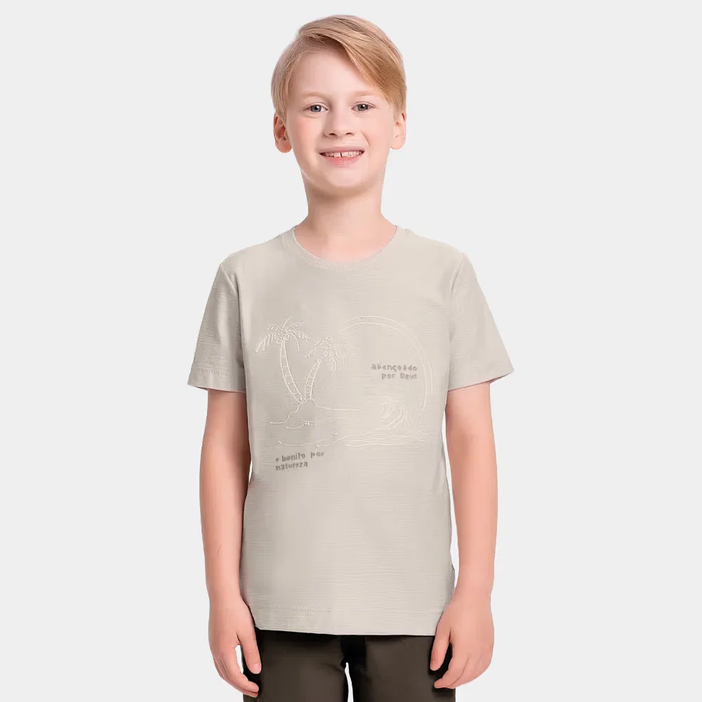 Camiseta em meia malha flamê brasilidade