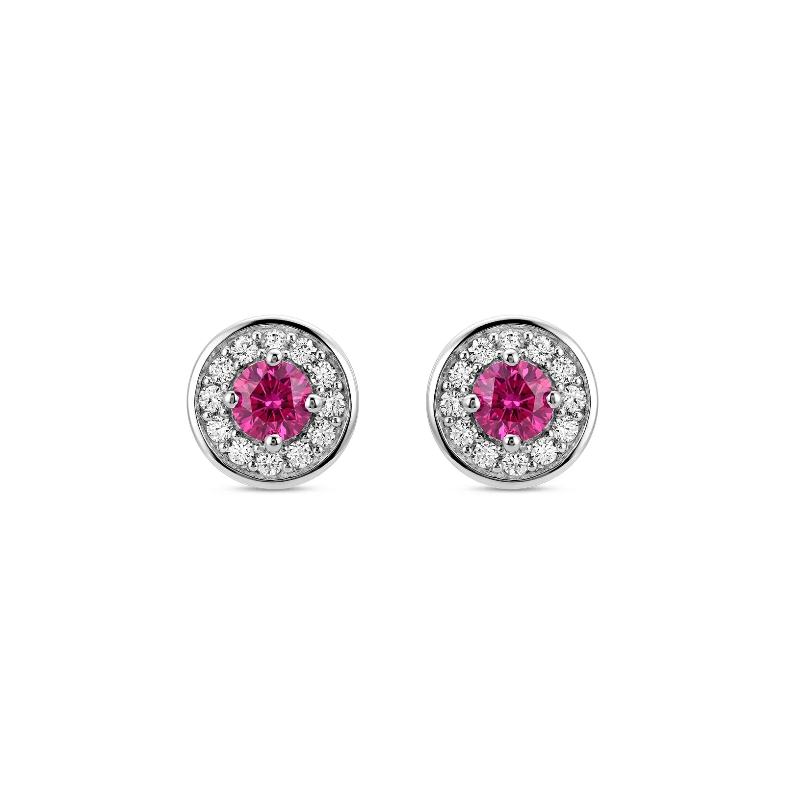 Brinco Life Forms em Prata 925 com Zircônia Rosa e Incolor — imagem 1