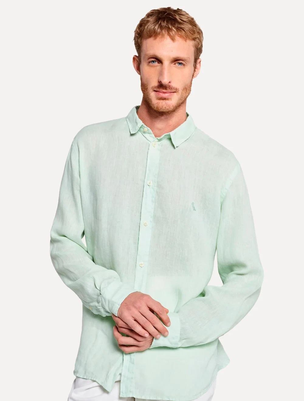 Camisa Reserva Masculina Flamê Leve Verde Claro Mescla