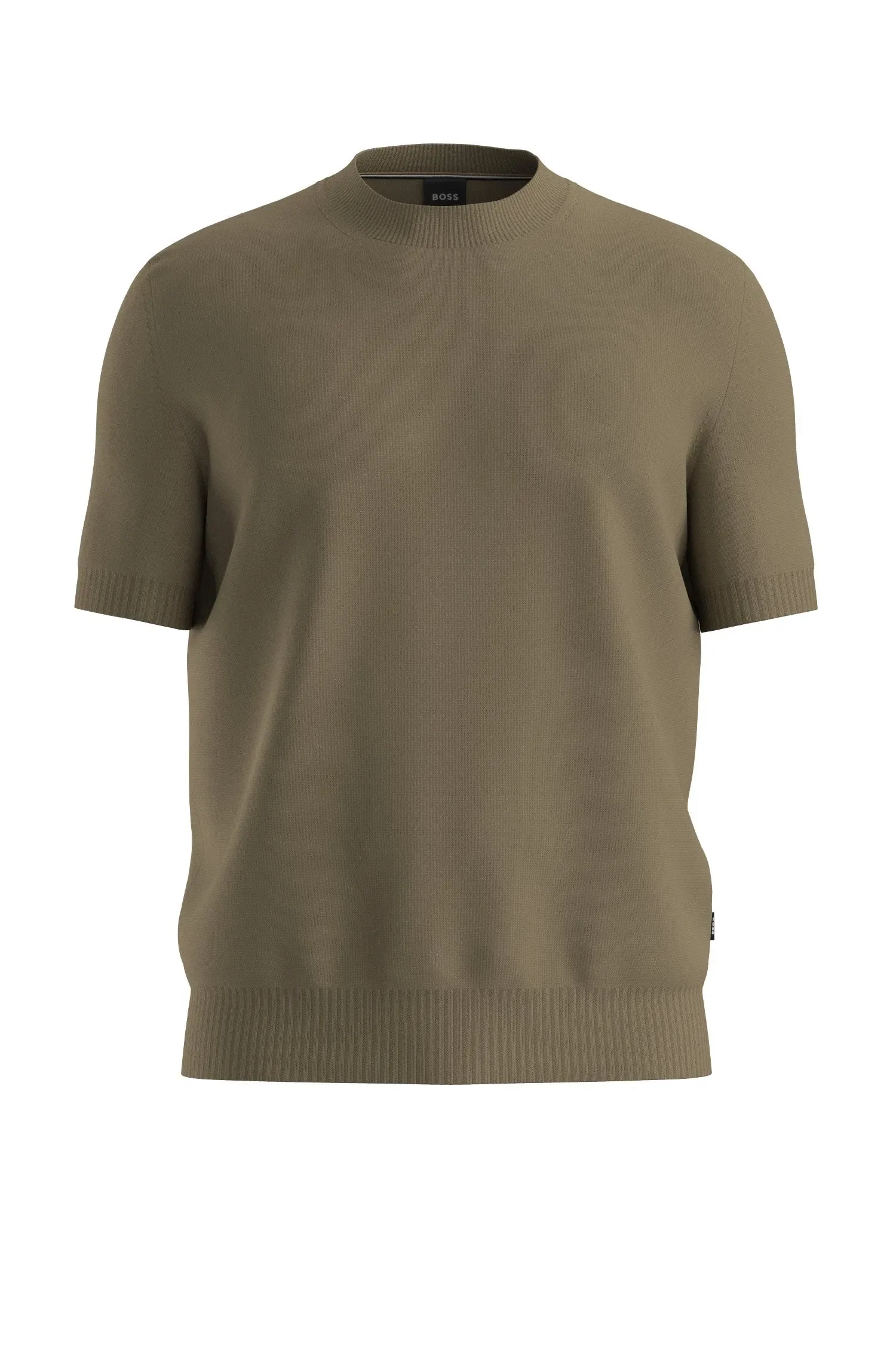 Camiseta Tricotada Em Lã Virgem