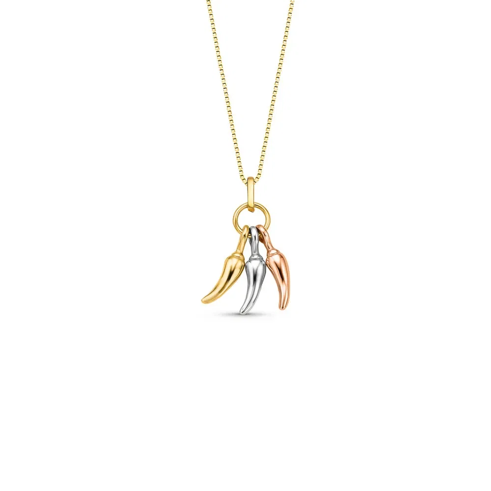 Pingente Icones Pimenta em Ouro Amarelo, Ouro Branco e Ouro Rosé 18k, 16.5mm — imagem 1