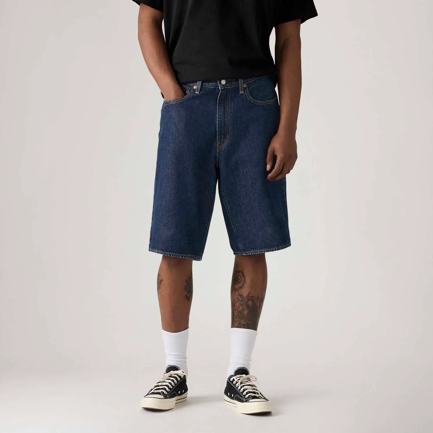 Bermuda Jeans Levi's® 478® Baggy Cargo Lavagem Escura