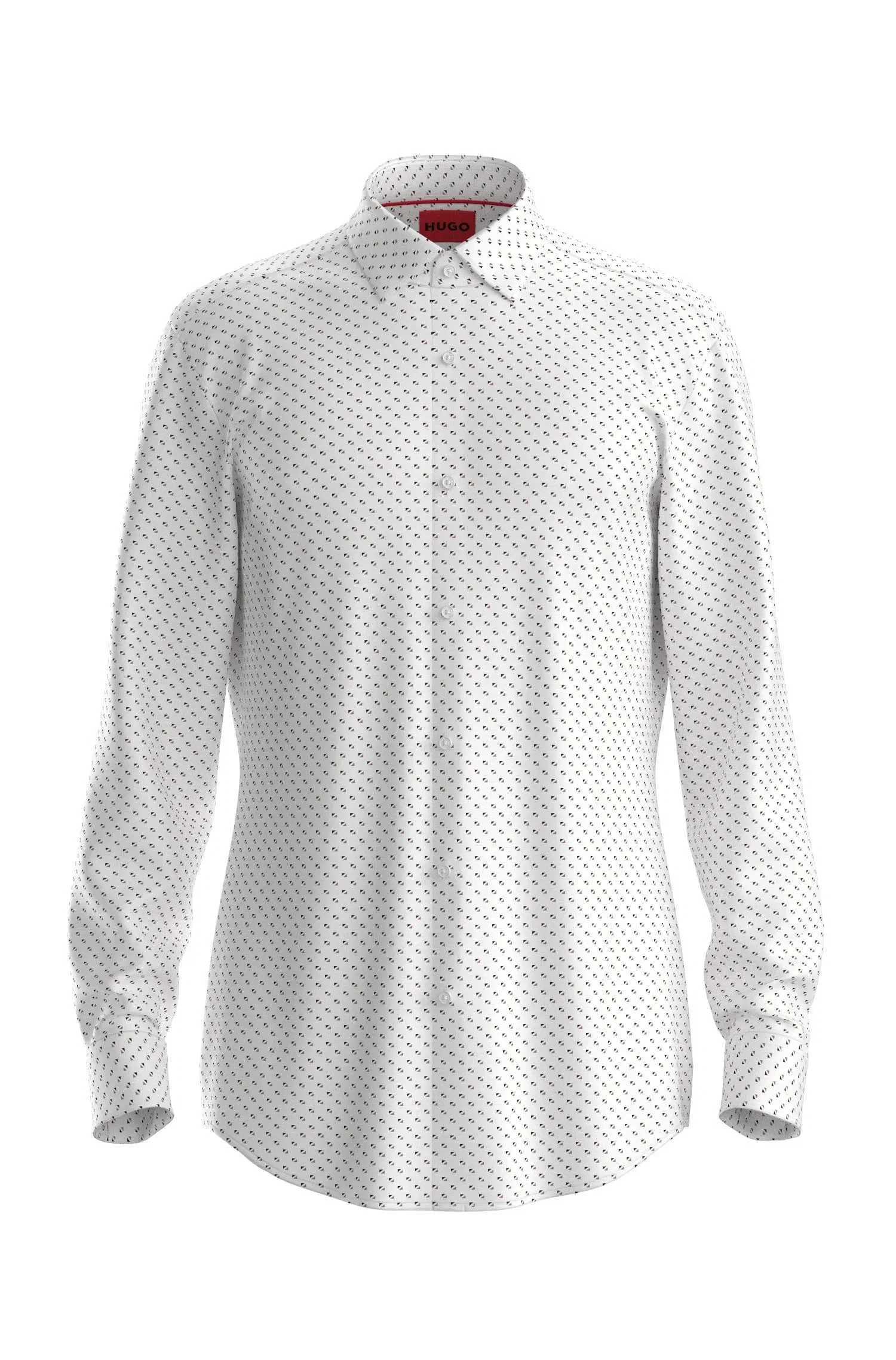 Camisa Slim Fit Em Jersey Com Estampa