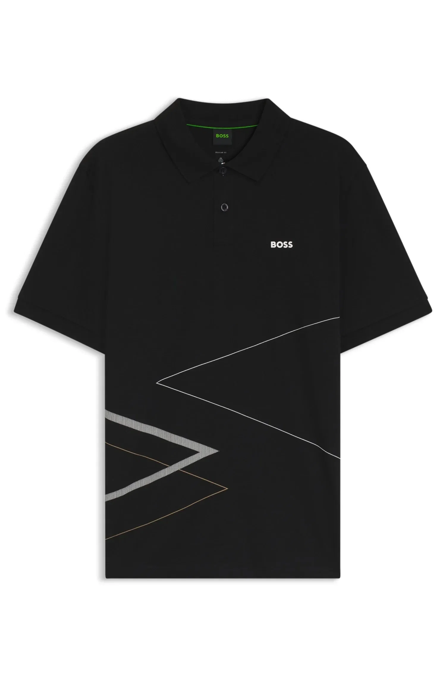Polo Em Algodão Pima Com Estampado