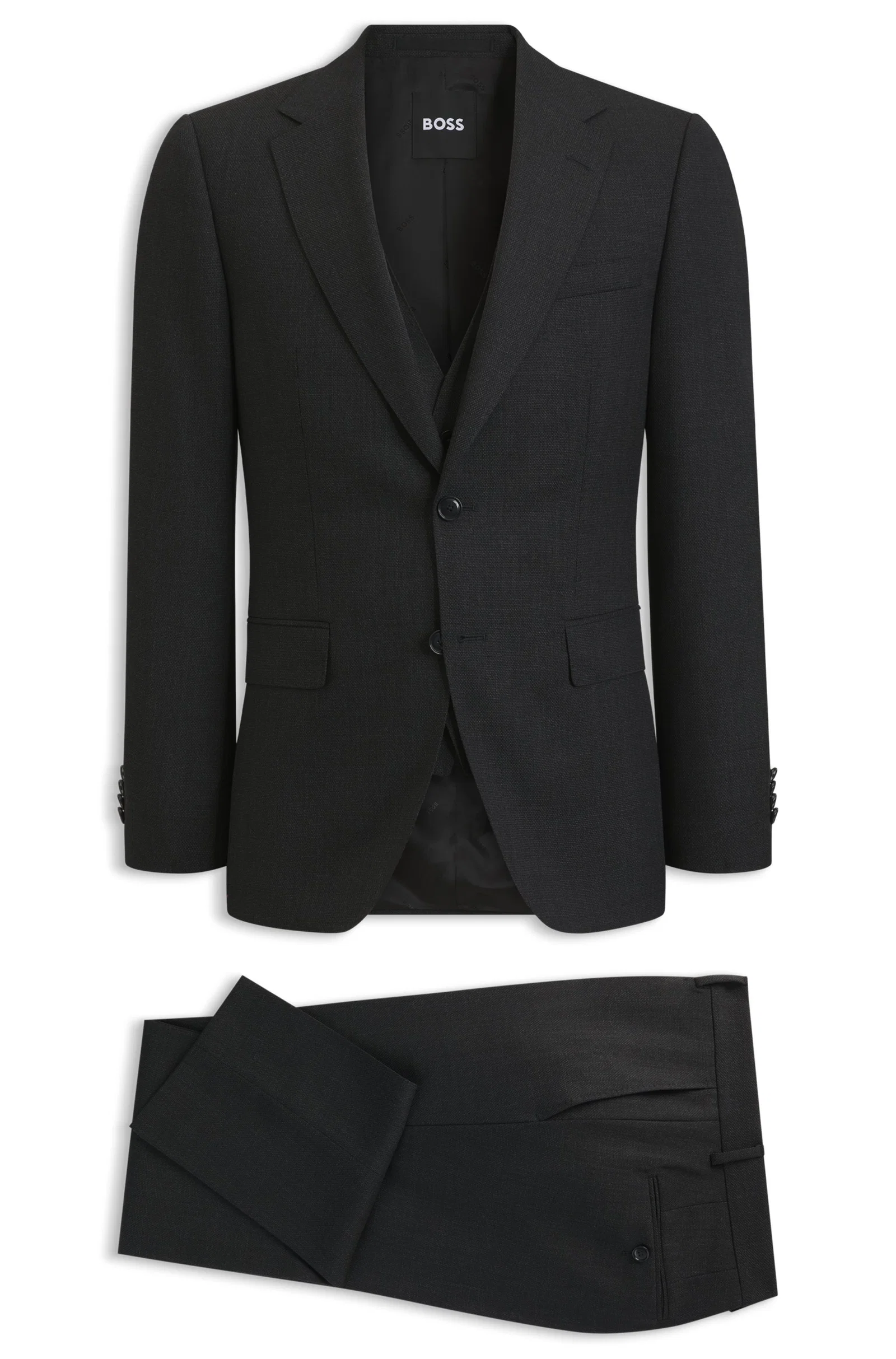 Terno Slim Fit Em Lã Virgem Italiana Com Micropadrão
