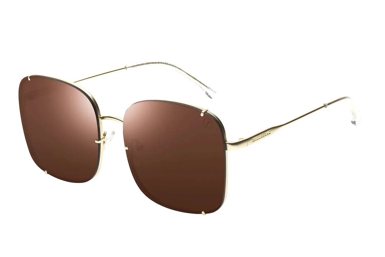 Óculos de Sol Feminino Chilli Beans Fashion Quadrado Dourado — imagem 1