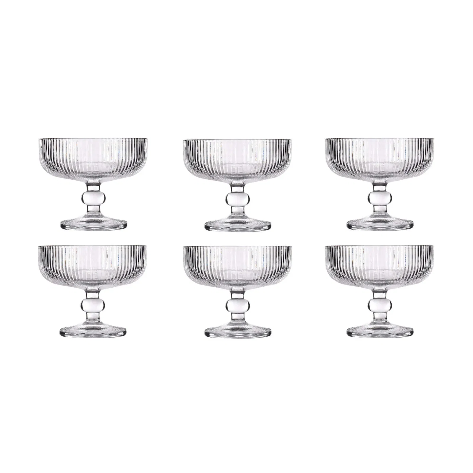 6 Taças para Sobremesa Cameratta em Vidro 310ml L'hermitage