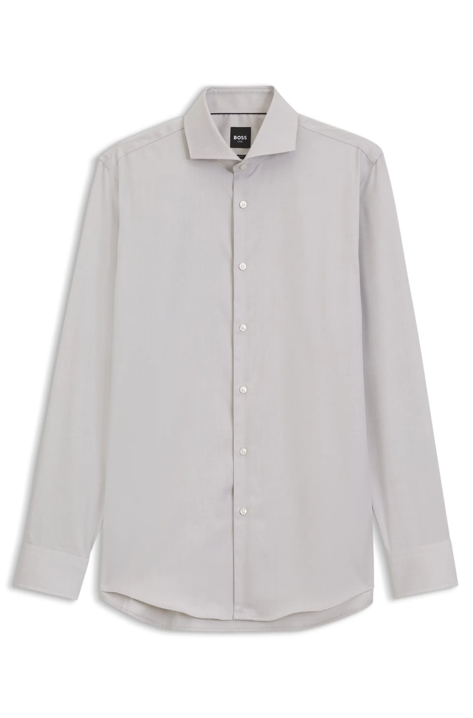 Camisa Slim Fit Em Sarja De Algodão — imagem 1
