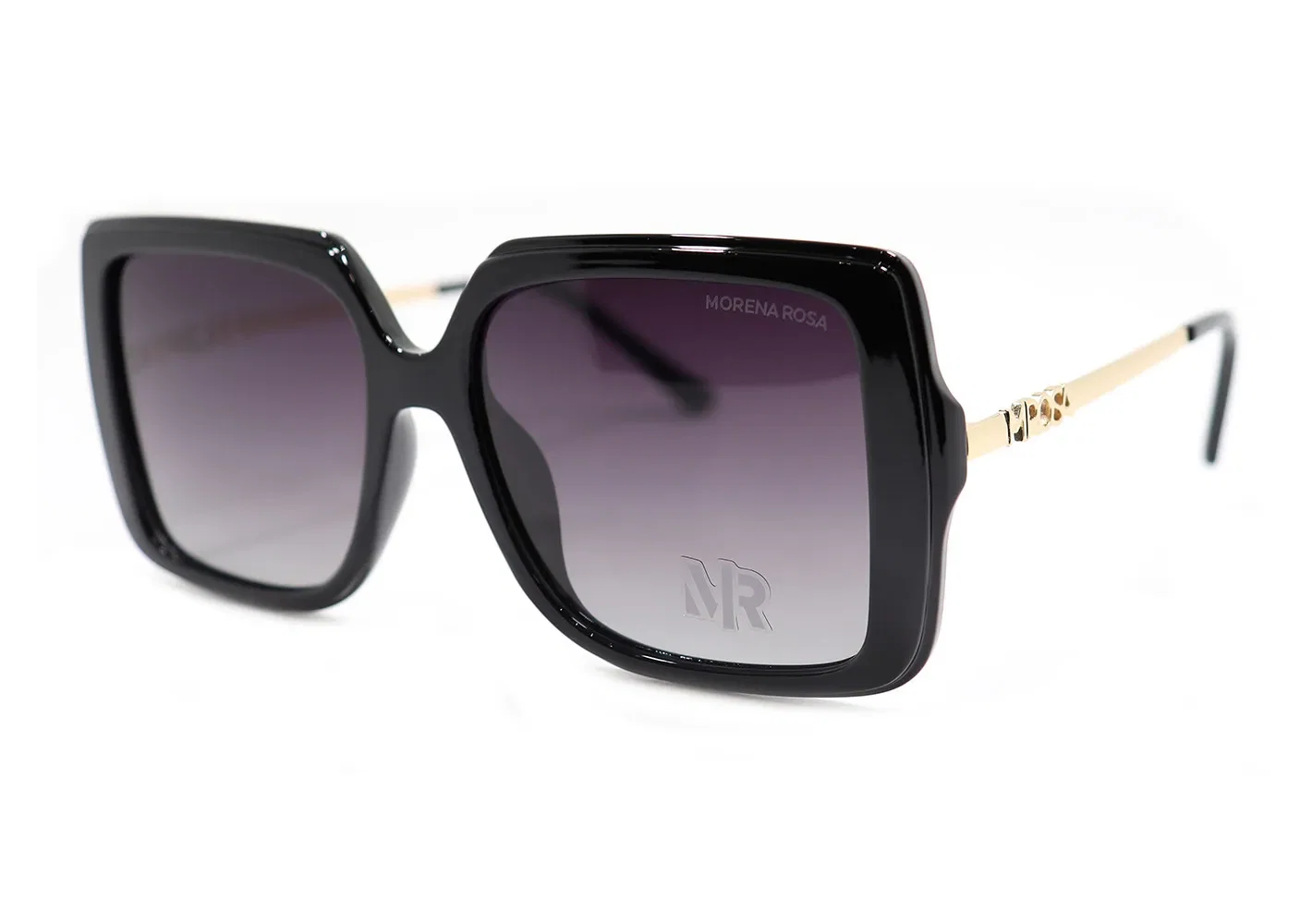 Óculos Morena Rosa Quadrado Haste Metal Preto