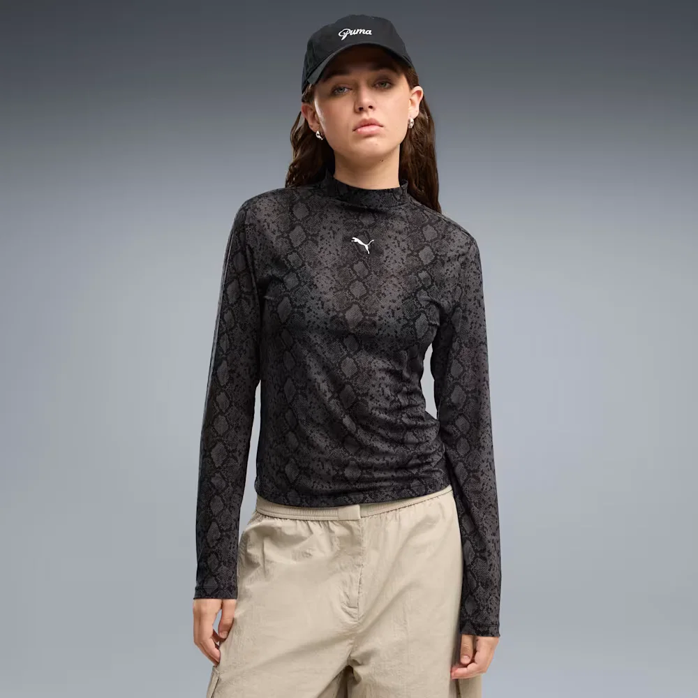 Camiseta Snake Pack Printed Mesh Tee Feminina