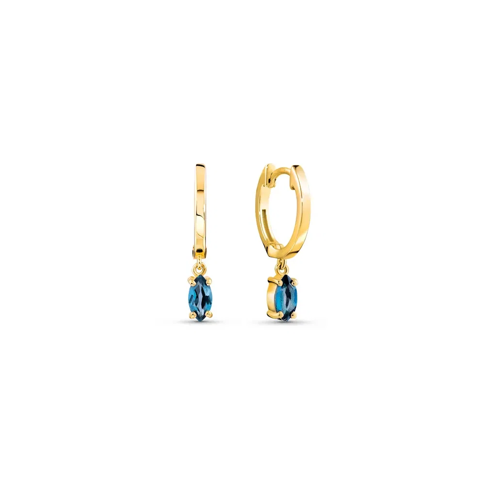 Argola Cores em Ouro Amarelo 18k com Topázio London, 19,4mm — imagem 1