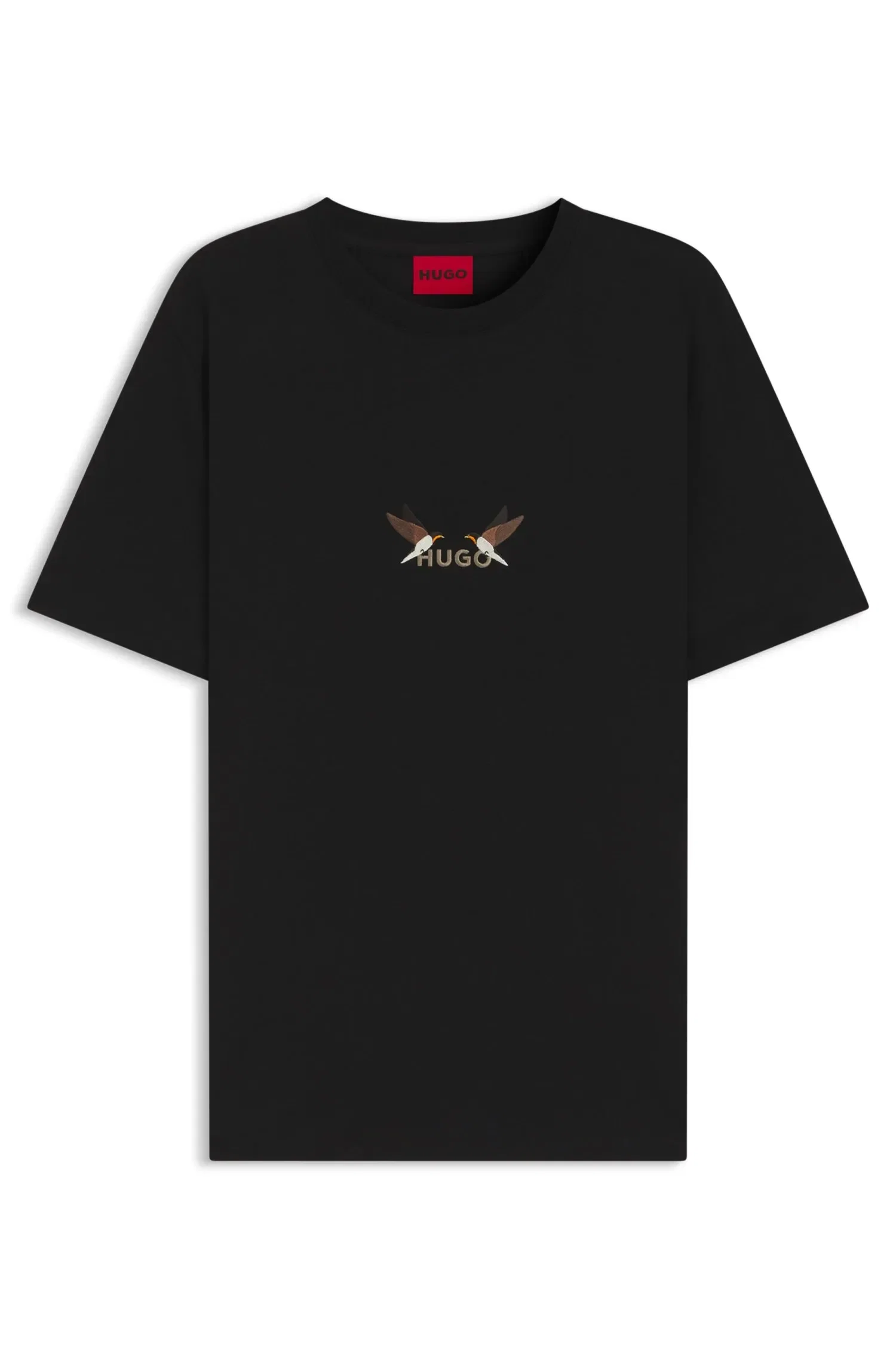 Camiseta Em Jersey De Algodão Com Logo Bordado