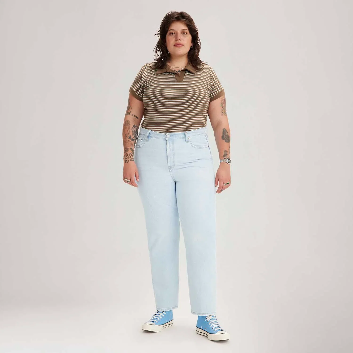 Calça Jeans Levi's® 501 Plus Size Lavagem Clara
