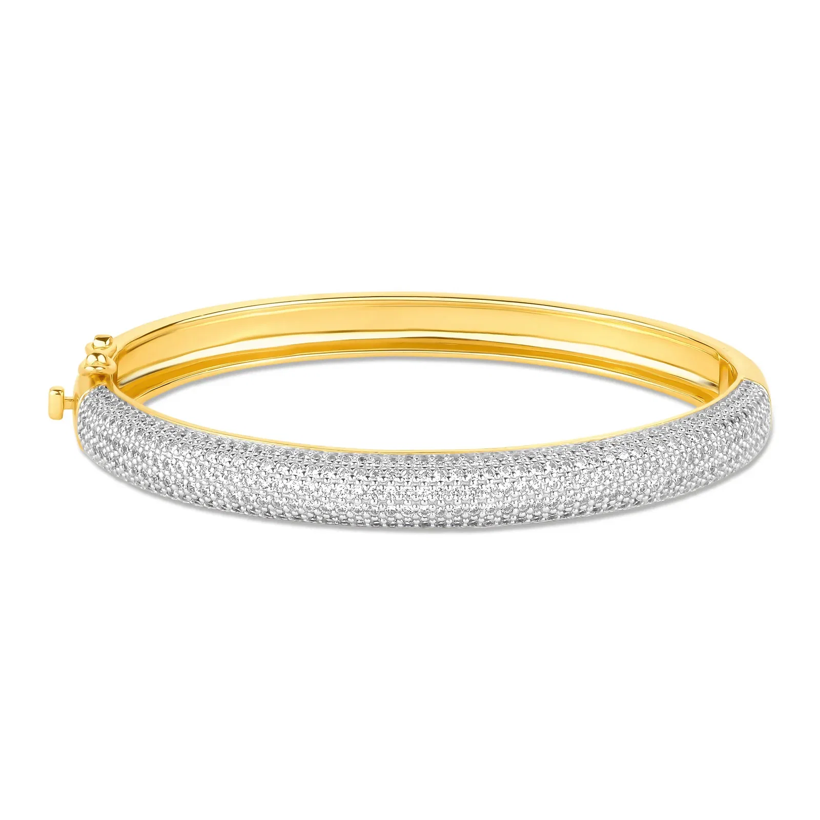 Pulseira Life Luxe em Prata 925 com Banho de Ouro Amarelo 18k com Pedras Incolores, 45cm — imagem 1