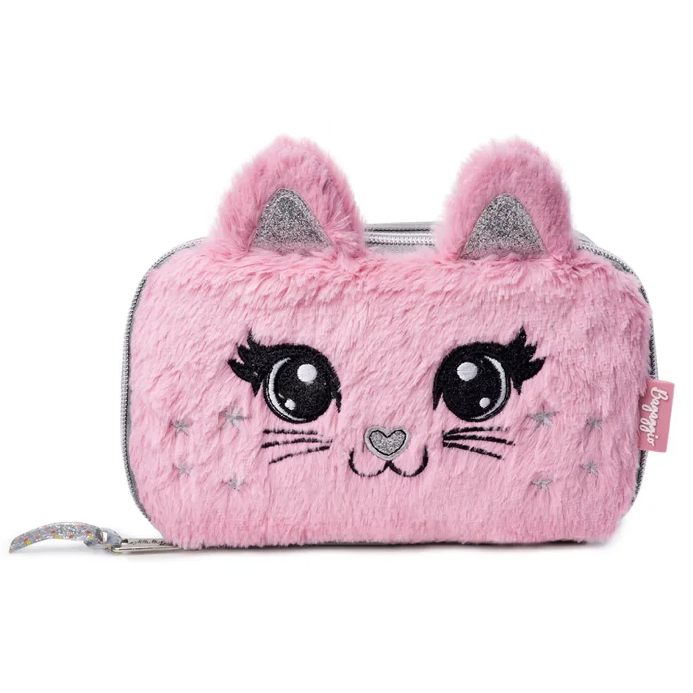 Estojo Escolar Feminino Gatinho Rosa