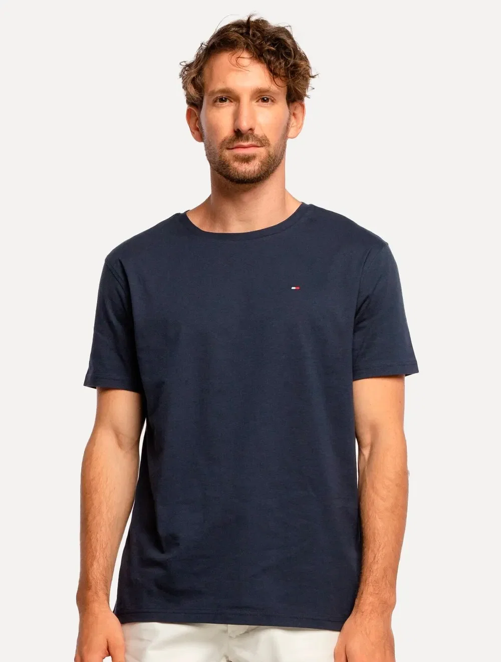 Camiseta Tommy Hilfiger Masculina Essential Cotton Azul Marinho — imagem 1