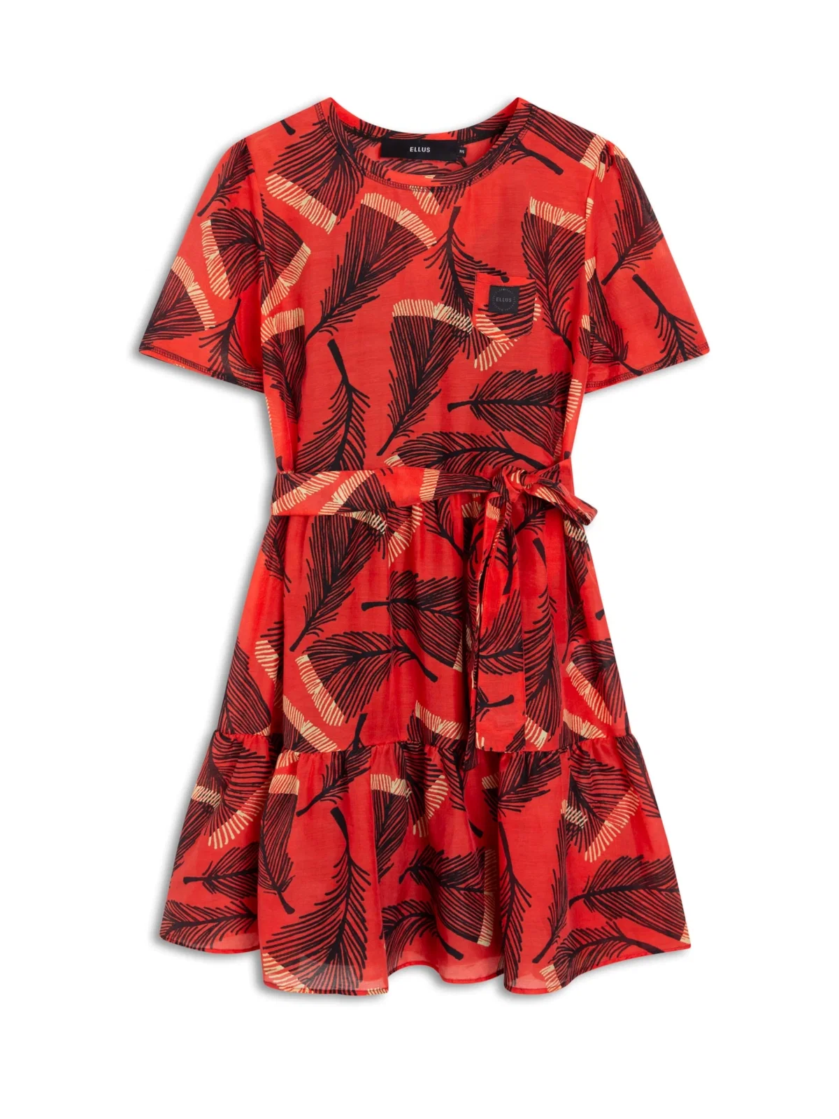 Vestido Ruffle Small Pocket Vermelho — imagem 1