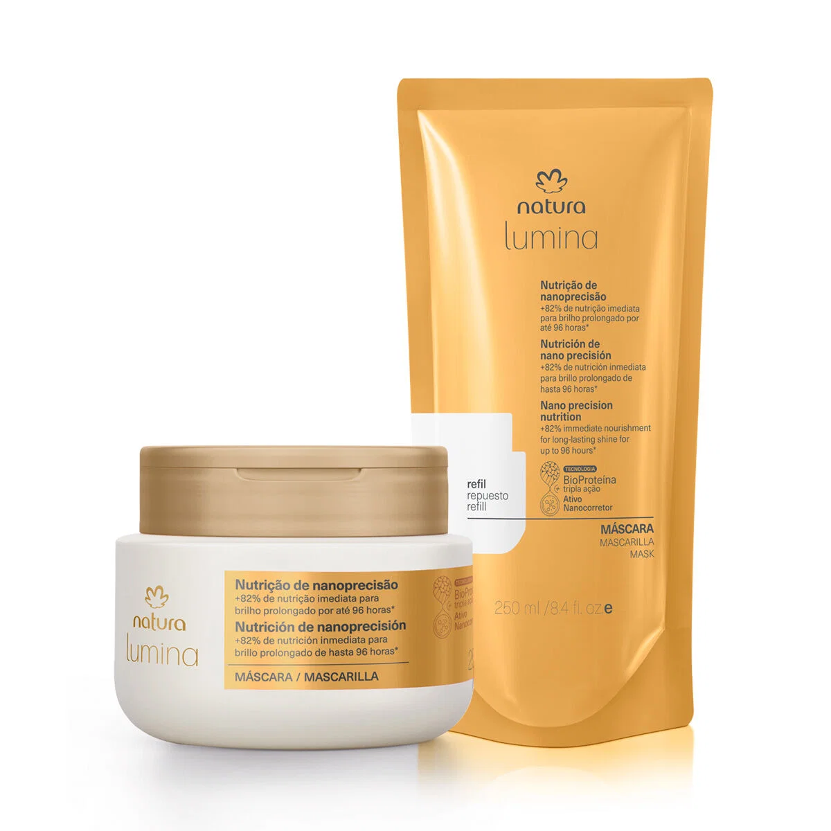 Kit Máscara Lumina Nutrição de Nanoprecisão com Refil — imagem 1