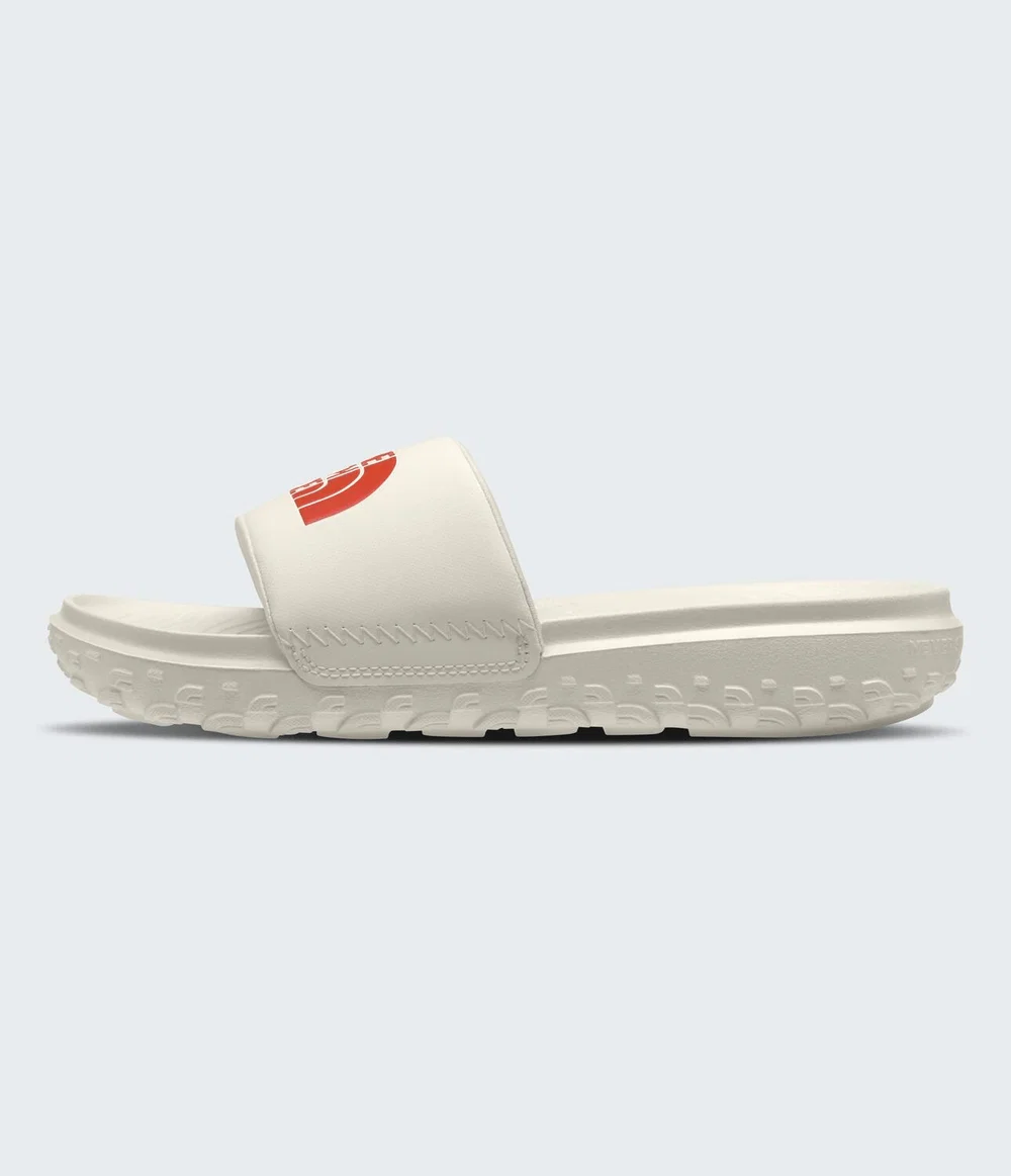 Chinelo Masculino Never Stop Cush Slide White Dune / Lava Red