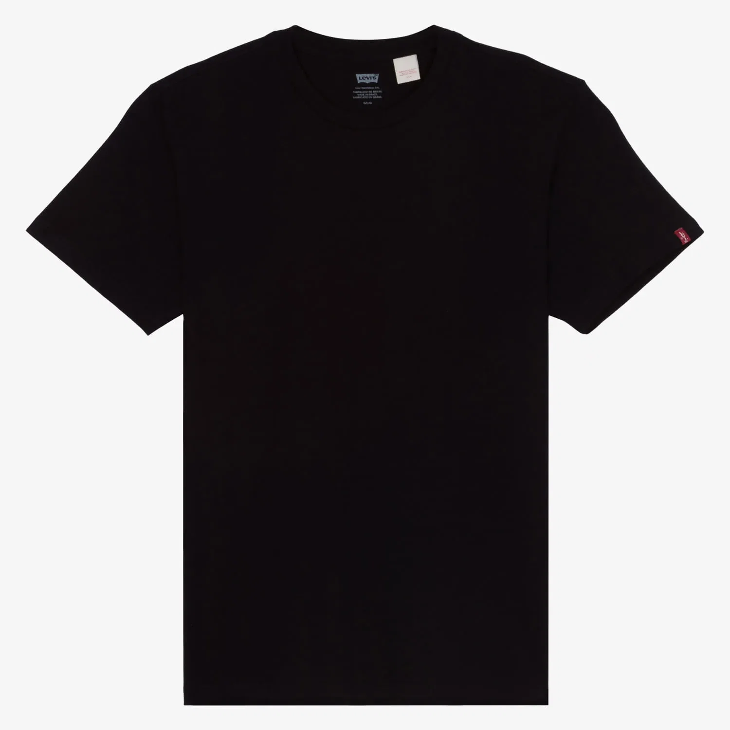 Camiseta Levi's® Slim Tab Preta Manga Curta — imagem 1