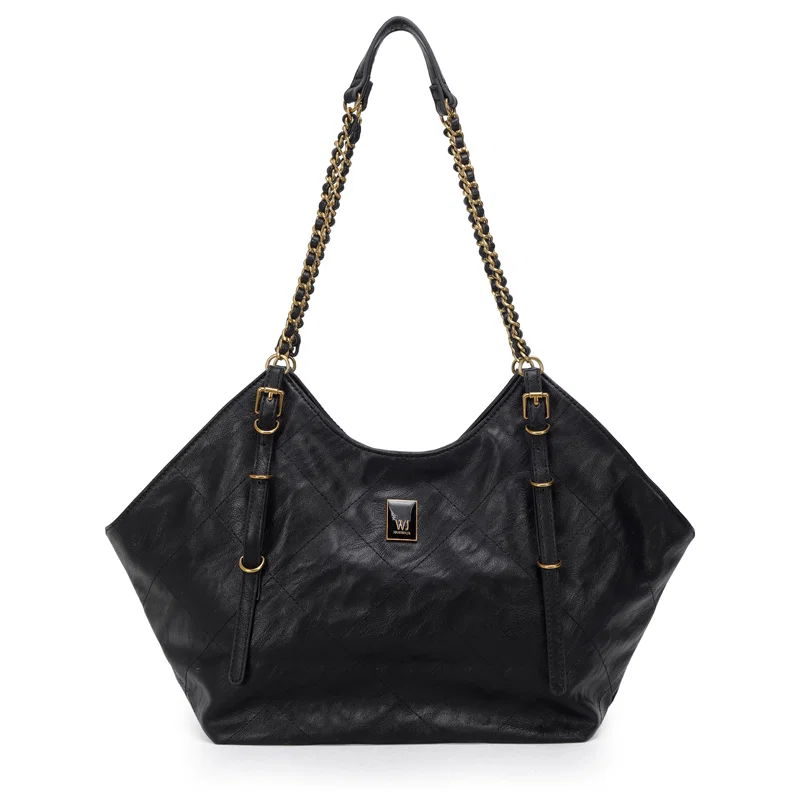 Shopping Bag Media Com Detalhe Costuras E Metal Resinado