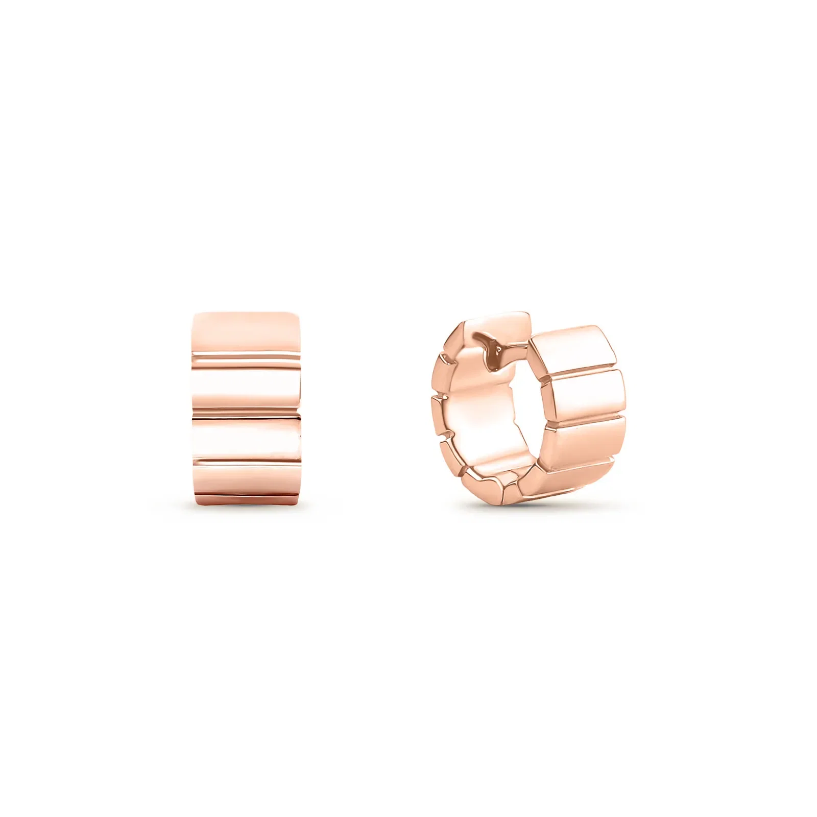 Argola Life Textura em Liga Rosé com Banho de Ouro Rosé 18k, 11,2mm — imagem 1